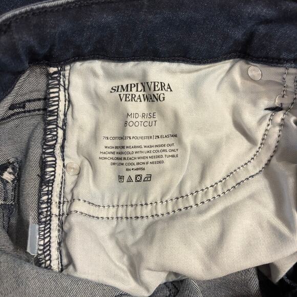 Vera Wang Mid Rise Bootcut Jean 8R Denim - Picture 8 of 8